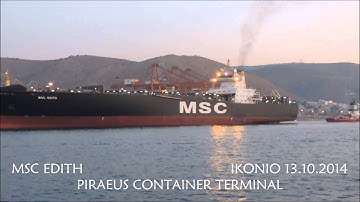 MSC EDITH departure from  Piraeus Container terminal