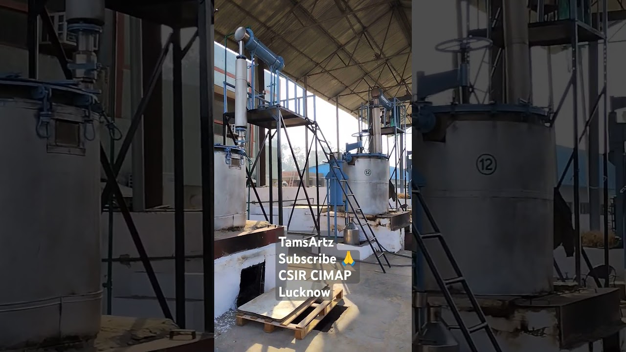 Demonstration distillation unit CSIR CIMAP Lucknow Kisan Mela Jan2025 