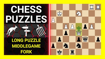 Chess Puzzles to Practice. Themes: Long puzzle, Middlegame, Fork. Learn Chess