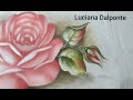 Como pintar Rosas, Pintura em tecido  Luciana Dalponte