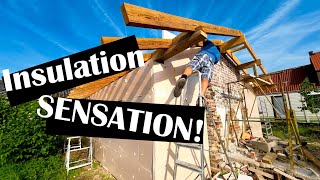 External walls INSULATED. DIY job? - Totally! [Turning OLD SHED into a cozy TINY HOUSE]