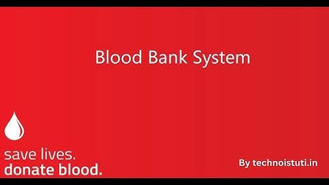 Blood Bank Management System Project In VB.NET & C#