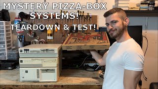 Let's check out some of these mystery pizza-box systems! Vintage computer teardown and test.