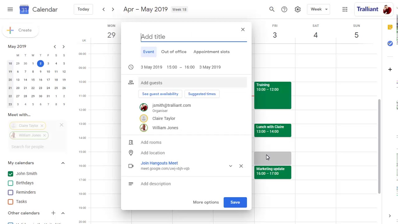 How to schedule a meeting with multiple guests in Google Calendar YouTube