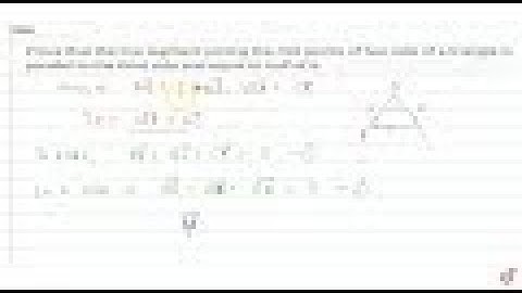 JEE MAINS 2018 Prove that the line segment joining the mid points    of two side of a triangle i...