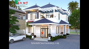 MẪU NHÀ 2 TẦNG MÁI NHẬT HIỆN ĐẠI TẠI BẮC GIANG - CĐT ANH THẮNG - KIẾN TRÚC TÂN MỸ