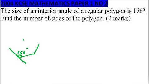 2004 KCSE MATHEMATICS PAPER 1 NO 2