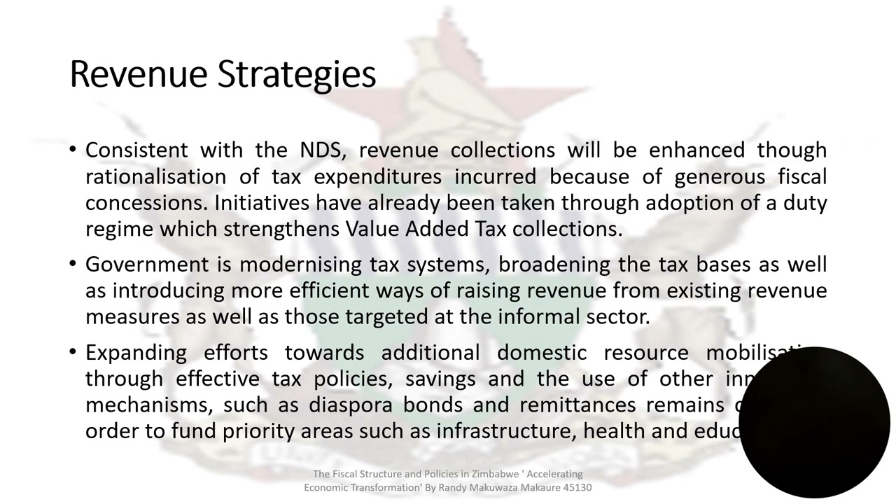The Fiscal structure and policies in Zimbabwe