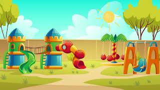 Free Motion Graphic Video Background for Kids | Playground Park Outdoor Cartoon 2 | Free to Use