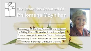 The Funeral Mass Of The Late  Philomena Moynihan  Rip.