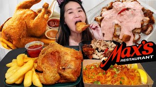 Eating The Best Fried Chicken Ever! Max's Restaurant Bicol Express & Pancit Palabok - Pinoy Mukbang