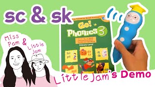 Demo | s-blends | 'sc' 'sk' | Go Phonics | 5 Easy Steps | Easy English | Ms Pam & Little Jam