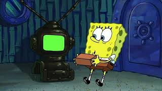 SpongeBob destroys TV greenscreen Resimi