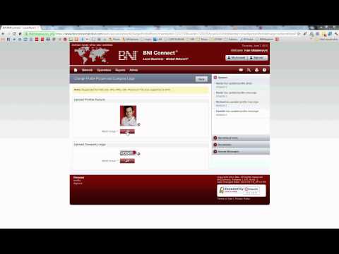 BNI Connect Tutorial for BNI Accelerators: Logging In & Profile Picture