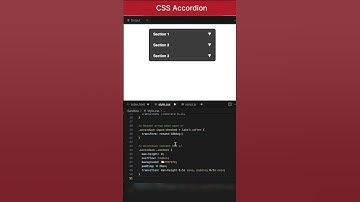 Pure CSS Accordion animation using HTML and CSS #shorts #shortsfeed