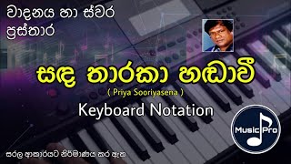 Sanda Tharaka Handawee Notation (සඳ තාරකා හඬාවී)| Priya Sooriyasena | Keyboard Notation with Lyrics