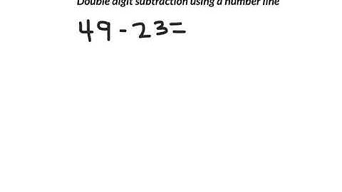 Double Digit Subtraction Using a Number Line