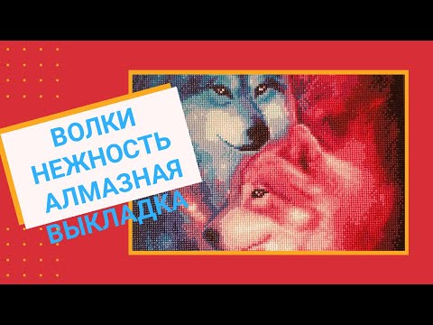 Алмазная вышивка.Волки нежность.Обзор.