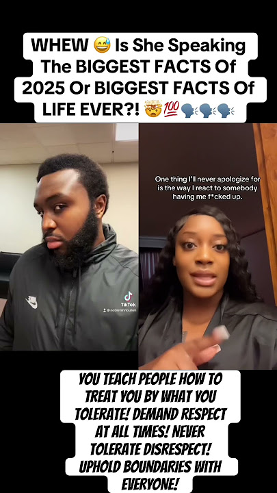 YOU Teach People How To Teach YOU By What YOU Tolerate! DEMAND RESPECT At ALL Times! BIG FACTS! REAL