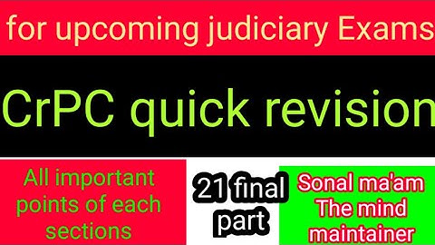 crpc quick revision 21