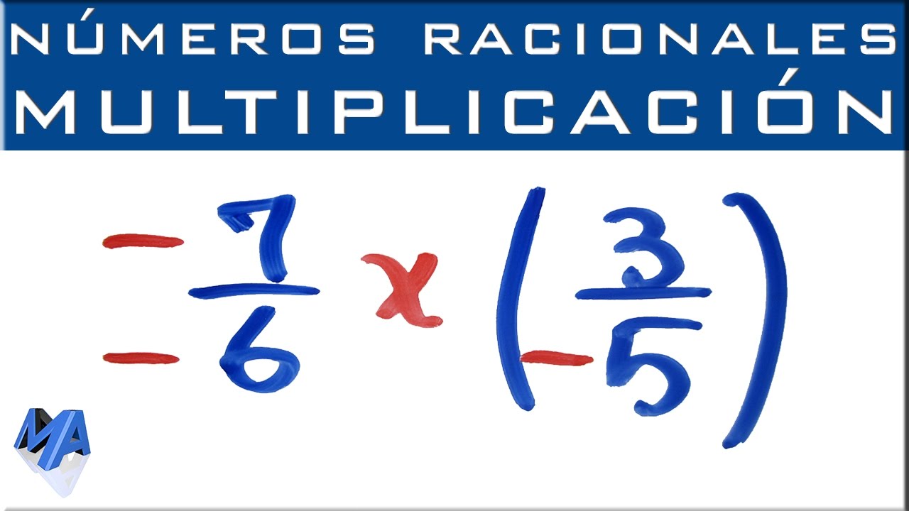 Multiplicación De Números Racionales Fracciones Negativas Youtube