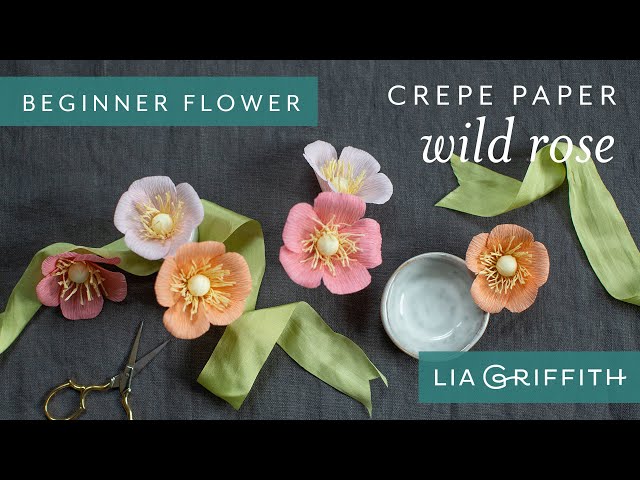 EASY Crepe Paper Flowers For Beginners - Step By Step Tutorial - FancyBloom