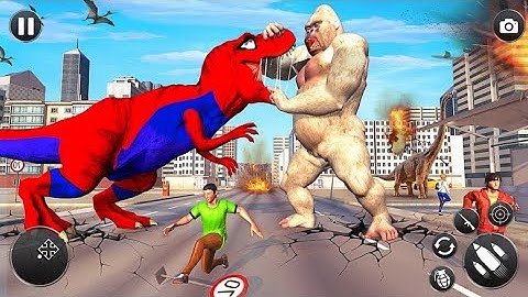 Crazy Dinosaur City Attack - Dino Rampage Simulator Games Android Gameplay