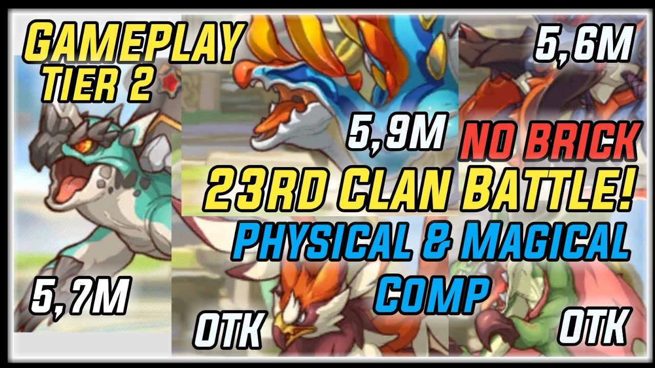 [Princess Connect! Re:Dive] Tier 2 23rd Clan Battle Manual Run 5,7M OTK Points Battle Gameplay