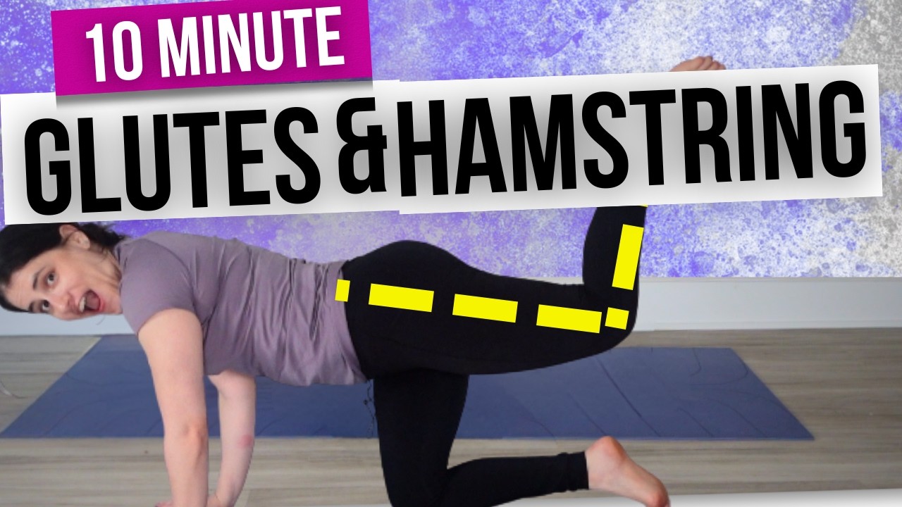 10 Min Glute & Hamstring Workout | No Equipment, KNEE FRIENDLY