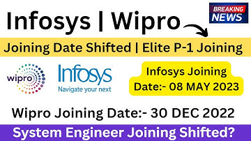 Infosys New Joining Date | 08 MAY 2023 | Wipro Onboarding 27 DEC | 30 Dec Joining | Breaking News