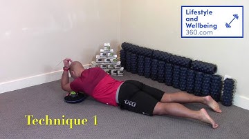 Triceps trigger point/deep tissue release technique with a ball