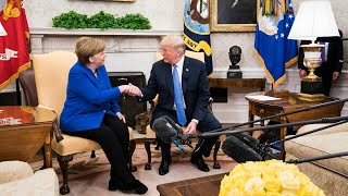 Trump and Merkel hold a joint news conference