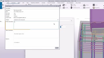 Create a support request in Tekla Structures