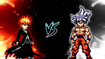 Ichigo Fullbring V2 VS Goku DBS V3.5 (all form) in Mugen