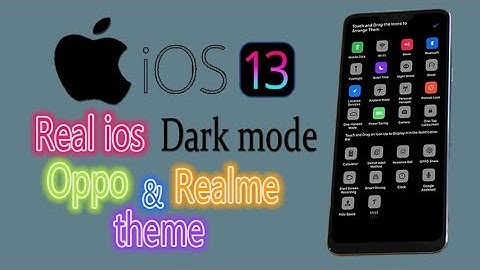 Real ios 13 Dark mode theme oppo and Realme F5, F7, F9, A3s, A5s, A7, A37, F1S, A57, A71, A83 f3