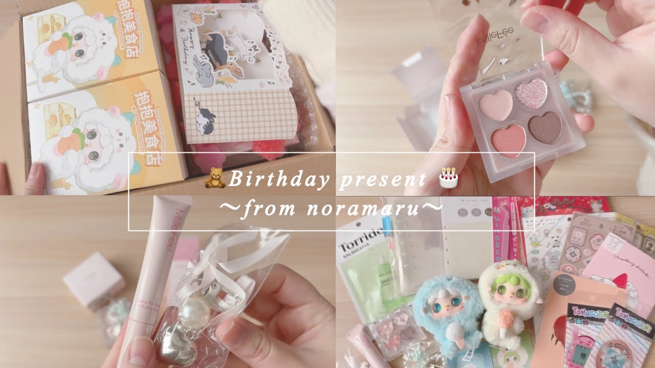 【ASMR】のらまるから頂いたお誕生日プレゼント開封〜🎁‎🤍