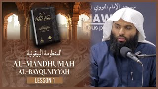 al-Mandhumah al-Bayquniyyah || Lesson 1 || Ustaadh Muhammad Huzaifah #masjidannawawi
