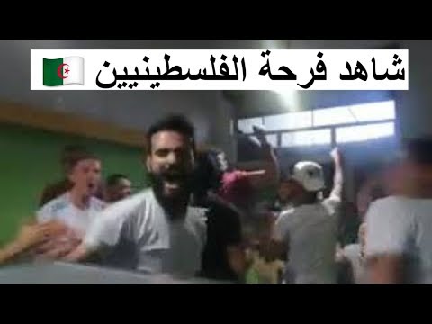 شاهد فرحة الفلسطينيين في بلدة رنتيس شمال غرب رام الله بتأهل منتخب الجزائر