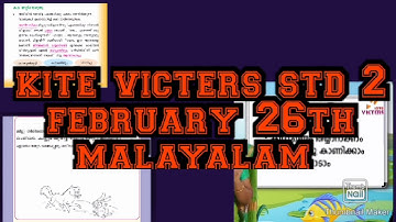 kite victers std 2 february 26th malayalam class works & answer