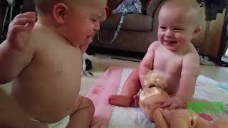 Try Not To Laugh - Twin Babies Fighting Over Stuff | Funky Kids | Funny Babies Videos Compilation