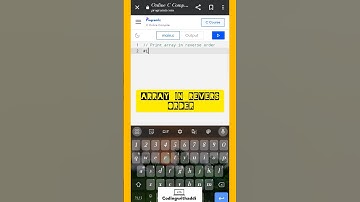 Print ARRAY IN REVERSE ORDER in C programming #coding #viral #codemasters #code #short #software #c