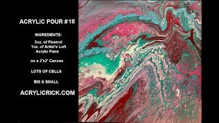 Acrylic Pour using Floetrol and Silicon! Big &amp; Small cells