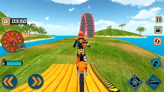 Fearless Beach Bike Stunts Rider Stunt Mode - Motor Bike Games Android Gameplay screenshot 5