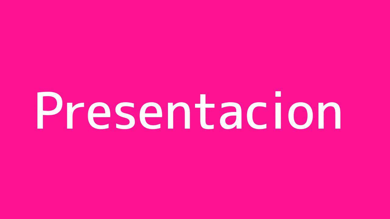 presentation spanish term