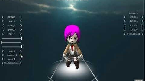 How To Customize Character Attack On Titan Tribute Game?