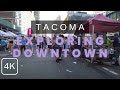 4K Walk In Tacoma, WA USA - Downtown , Glass Museum, University of Washington UW Tacoma Campus