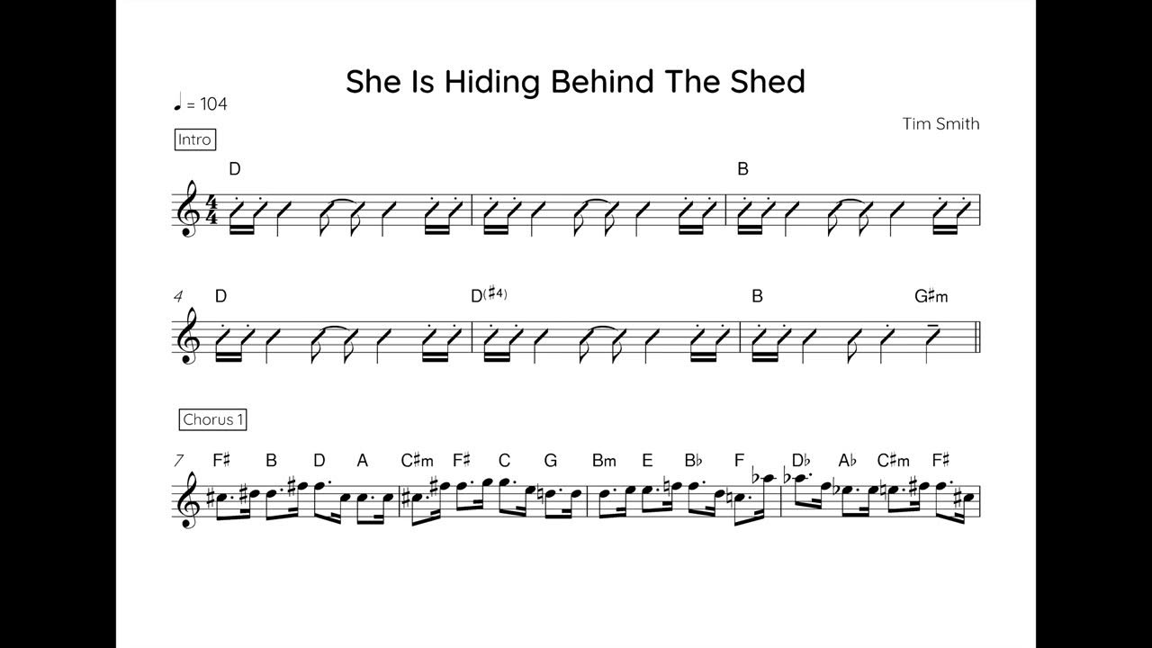 Cardiacs - She Is Hiding Behind The Shed [LEAD SHEET+] - YouTube