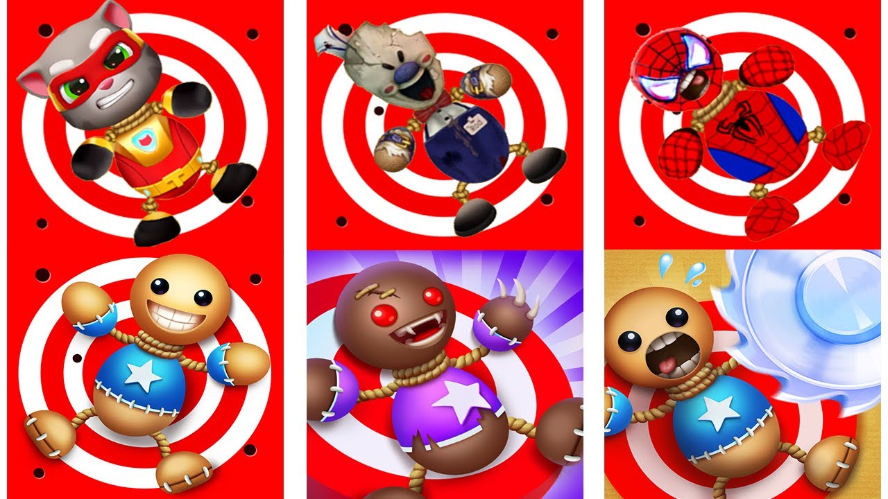 Kick the Buddy 2 vs Kick the Super Tom vs Kick the Rod Ice Scream vsKick the Spider Man