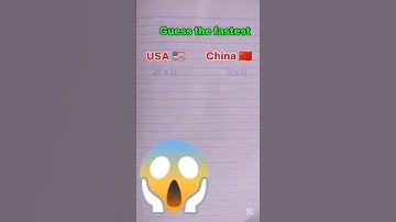"Guess the fastest" USA 🇺🇸 or CHINA 🇨🇳"