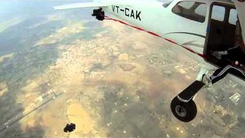 Static Line Jump of Yashi Vikram with Skydive India